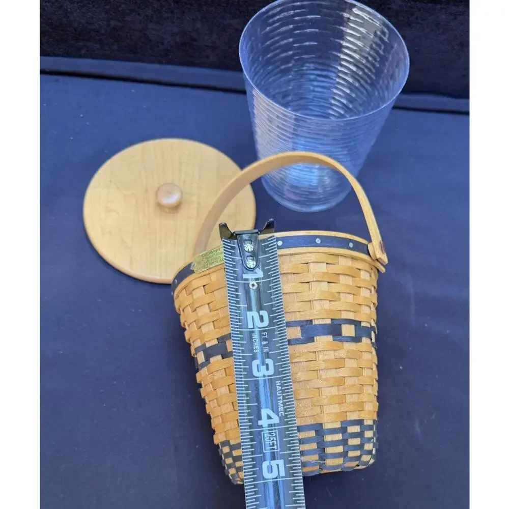 Longaberger J.W. Collection Miniature Banker's Waste Basket 2001 Edition